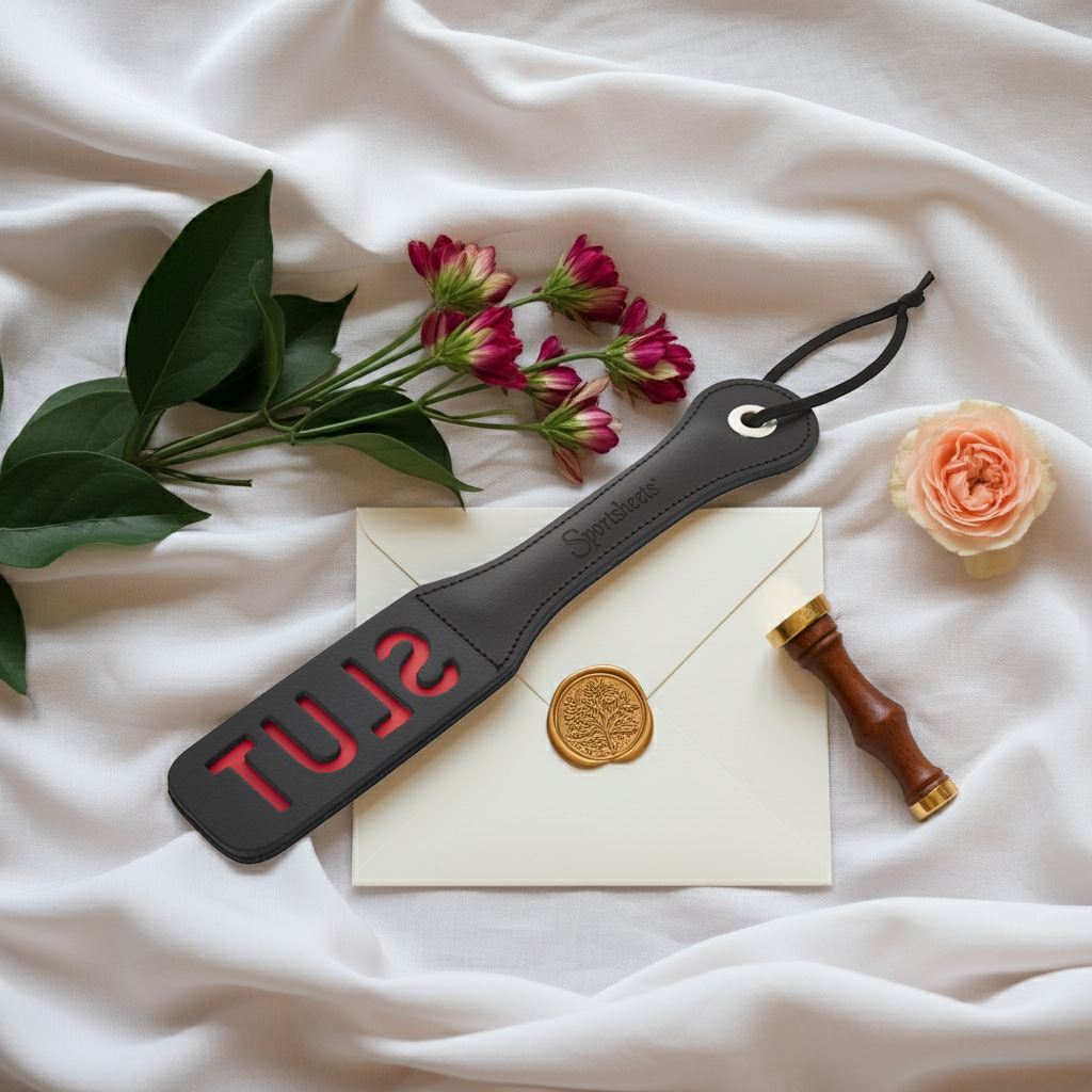 12” Leather Slut Impression Paddle