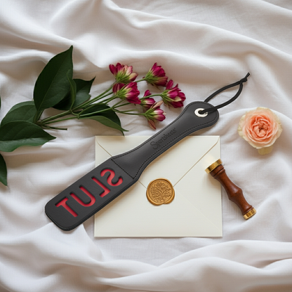 12” Leather Slut Impression Paddle